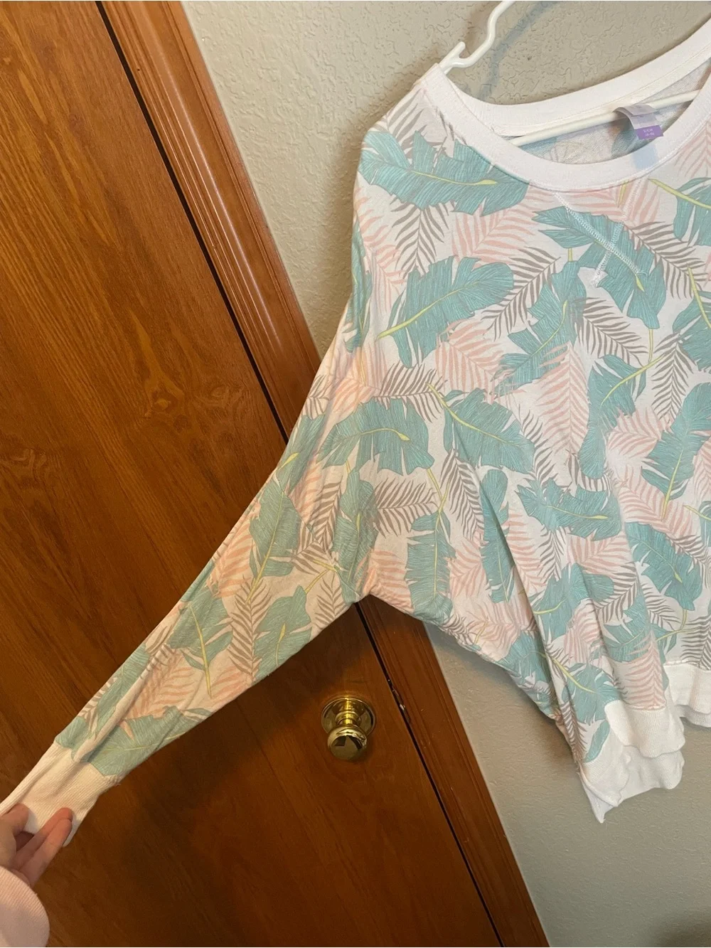 Palm leaf pajama shirt